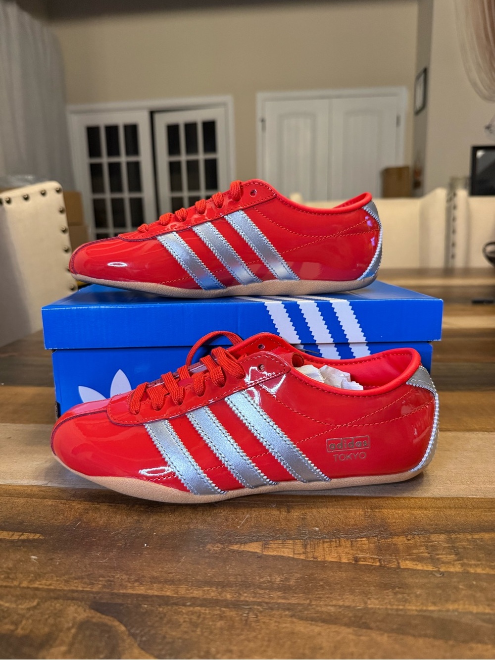 adidas Tokyo Shoes (Red / Silver Metallic / Gum) W Size 6.5